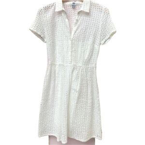 Old Navy Vintage Cotton Eyelet Lace dress with under dress 90’s/00’s EUC